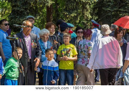 Almaty, Kazakhstan - May 9: Victory Day Celebration (victory In The World War Ii) In Almaty, Kazakhs
