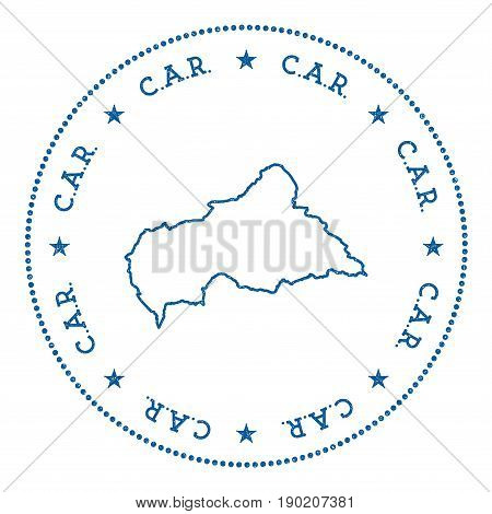 Central African Republic Vector Map Sticker. Hipster And Retro Style Badge With Central African Repu