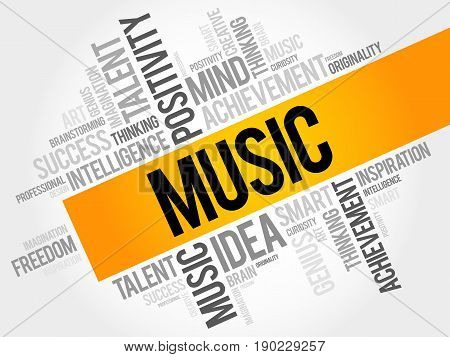 Music - Word Cloud Collage, Concept Background