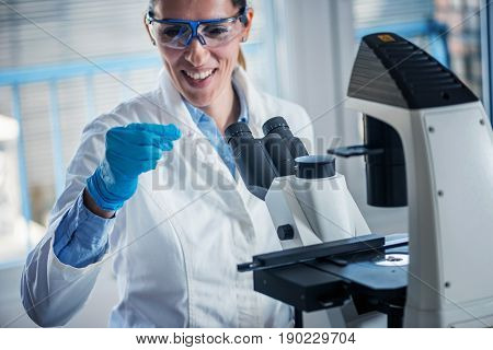 Research In Lab, Toned Image, Indoors, One Person Only