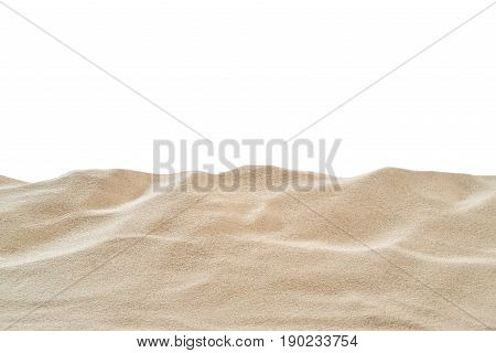 On the Beach - Sand dune in front of a white background - clipping path included