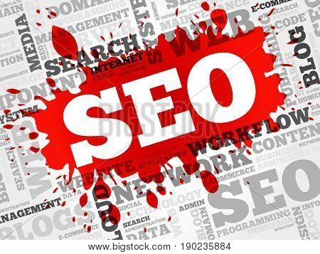 Seo Word Cloud Business Concept