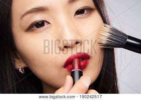 Woman asian make-up. close-up, Woman asian makeup