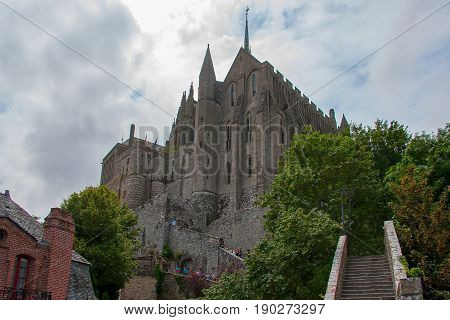 On the island by the 'Mont St Michel monastery