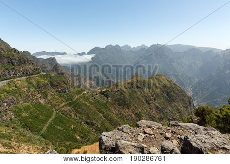 View the pass Boca da Encumeada in Madeira. Portugal