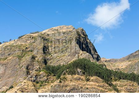 View to the south from the pass Boca da Encumeada in Madeira