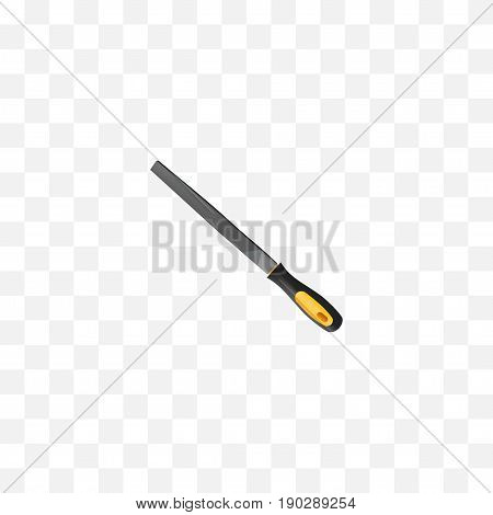 Realistic Rasp File Element. Vector Illustration Of Realistic Sharpener Isolated On Clean Background. Can Be Used As Appliance, Emery And Tool Symbols.