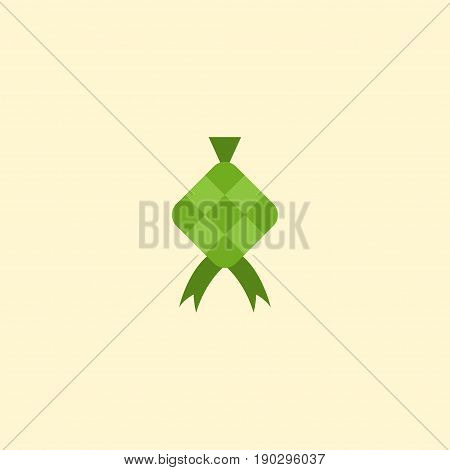 Flat Icon Ketupat Element. Vector Illustration Of Flat Icon Malay Isolated On Clean Background. Can Be Used As Ketupat, Hari And Raya Symbols.