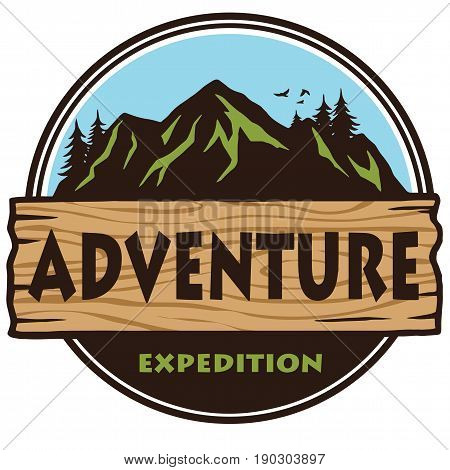 Adventure Mountain Expedition Camping Logo  Template Vector
