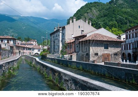 Historic central streets in the city of Vittorio Veneto