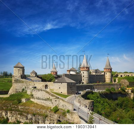 Picturesque view on the Castle in Kamyanets-Podilsky Ukraine
