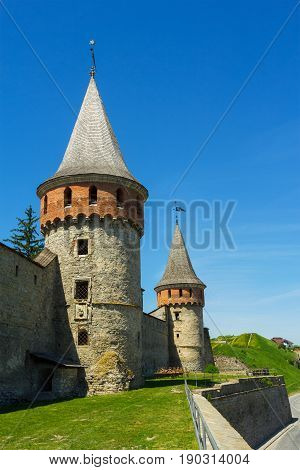 Picturesque view on the Castle in Kamyanets-Podilsky Ukraine