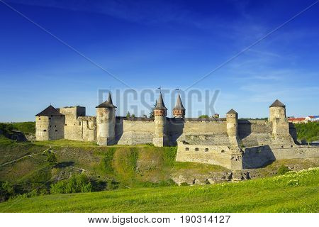Picturesque view on the Castle in Kamyanets-Podilsky Ukraine