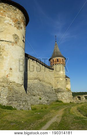 Picturesque view on the Castle in Kamyanets-Podilsky Ukraine