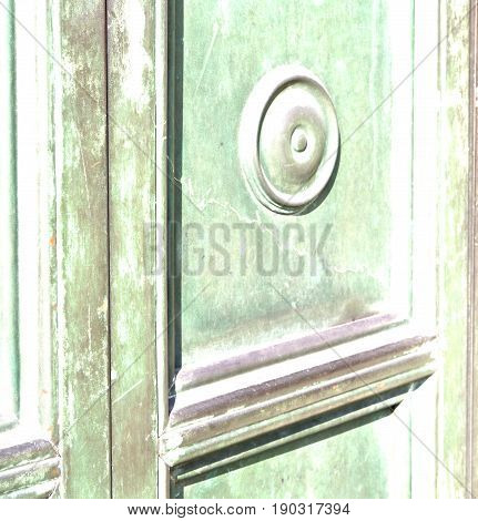 Busto  Door Curch  Closed Wood Italy  Lombardy