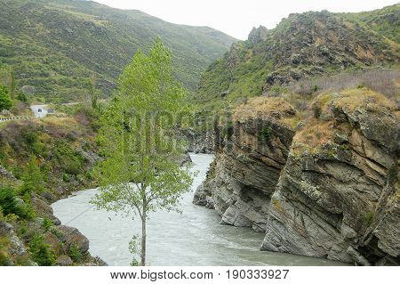 Kawarau Gorge between Cromwell and Queenstown on the South Island of New Zealand