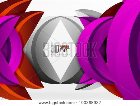 3D wave lines design. Dynamic effect abstract Illustration, modern pattern template