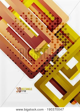 Rectangle tube elements, 3d background
