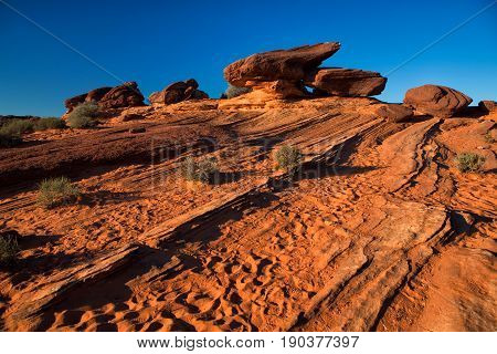 Horseshoe Bend Is A Famous Meander On River Colorado Near The Town Of Page. Arizona, Usa