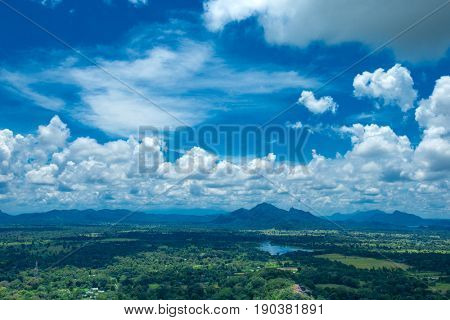 Beautiful vew from Sigiriya Lion Rock, Sri Lanka