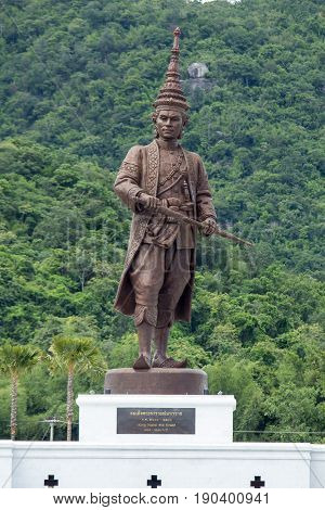 Ratchapak Park, Hua Hin, Prachuap Khiri Khan, Thailand. - OCTOBER 11, 2015 : King Narai (Ayutthaya)