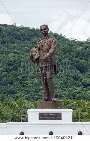 Ratchapak Park, Hua Hin, Thailand. - OCTOBER 11, 2015 : King Rama 5 Phra Chunla Chom Klao Chao Yu Hua (Rattanakosin)