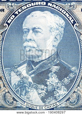 Duke of Caxias portrait from Brazilian money