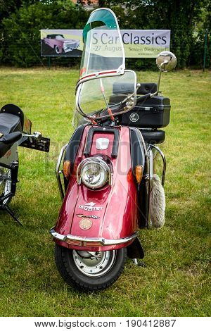 PAAREN IM GLIEN GERMANY - JUNE 03 2017: A motor scooter Heinkel Tourist 103. Exhibition 