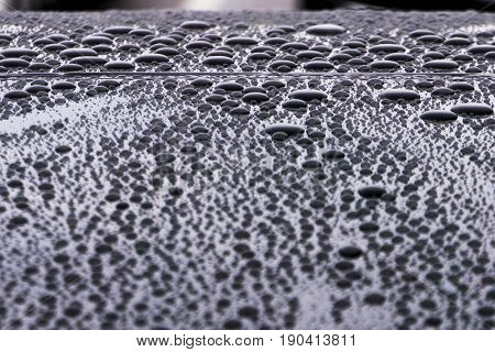Drops of water on the roof color, abstract nature background