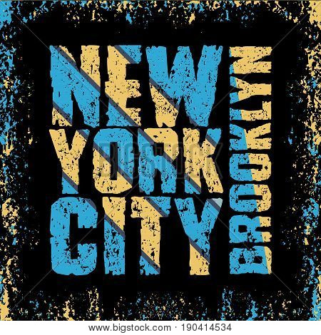 t-shir New York New York typography t-shirt Brooklyn design graphic printing man NYC original design clothing clothing graphic design emblem