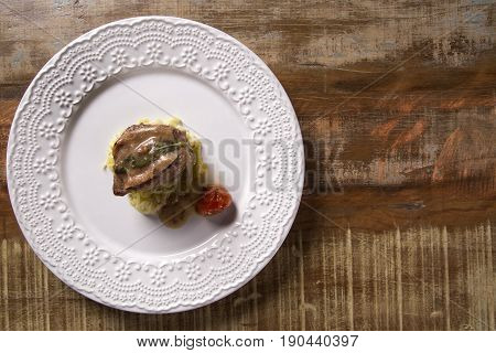 Saltimbocca Veals In Rich Neapolitan Sauce And Tagliatelle Pasta