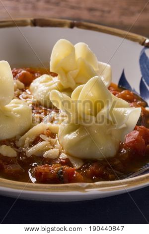 Fagottini Pasta With Tomato Sauce