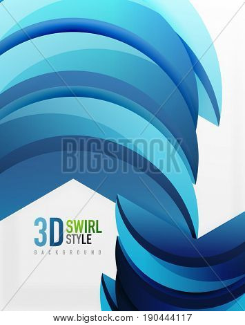 3D wave lines design. Dynamic effect abstract Illustration, modern pattern template