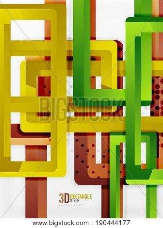 Rectangle tube elements, 3d background