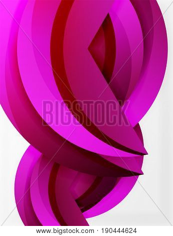 3D wave lines design. Dynamic effect abstract Illustration, modern pattern template
