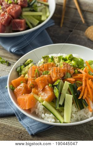 Raw Organic Salmon Poke Bowl