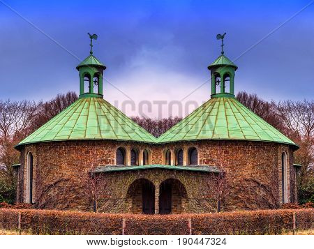 Old small and rural church in Germany.