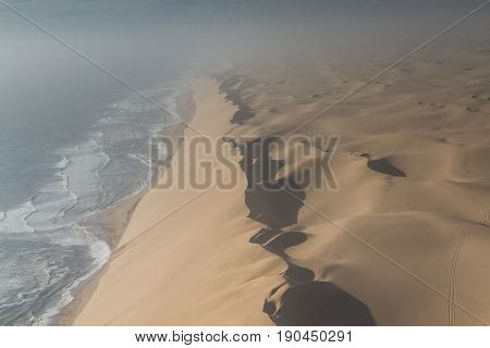 Dune wand at the Sceleton coast Namibia Africa