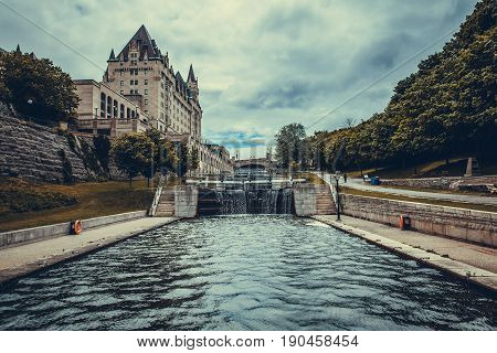 Canadian parliament in Ottawa in summer day