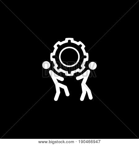Technical Support Icon. Flat Design. Business Concept. Isolated Illustration.