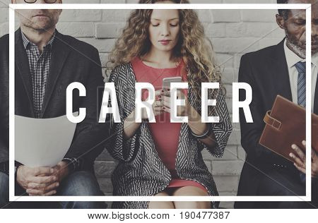 People are waiting for job interview