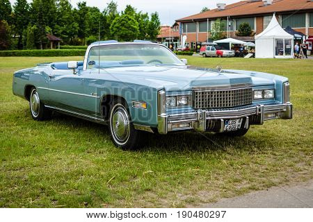 PAAREN IM GLIEN GERMANY - JUNE 03 2017: Full-size personal luxury car Cadillac Eldorado (Seventh generation). Exhibition 