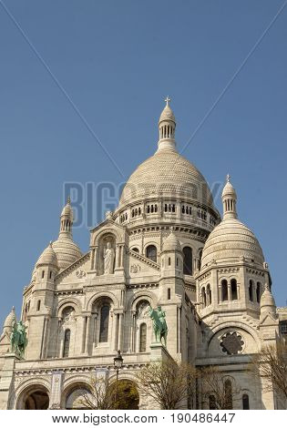 View on Basilica Sacre Coeur - Paris France.