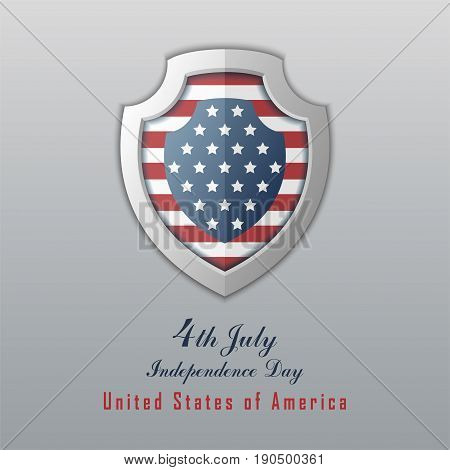 Independence day 4th july. Happy independence day. USA Holiday 4 July greeting card vector Illustration