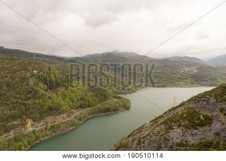 Viewpoint To The Swamp From The Horse's Hoof In The Pyrenees