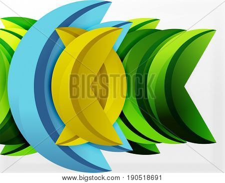 3D wave lines design. Dynamic effect abstract Illustration, modern pattern template