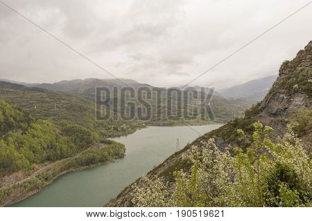 Viewpoint To The Swamp From The Horse's Hoof In The Pyrenees