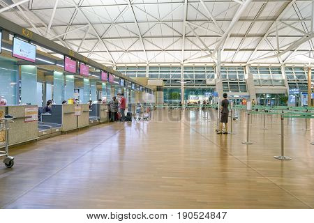 SEOUL, SOUTH KOREA - CIRCA MAY, 2017: check-in area at Incheon International Airport.