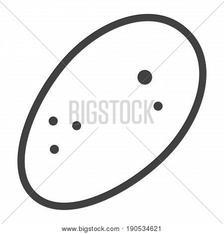 Potato line icon, vegetable and diet, vector graphics, a linear pattern on a white background, eps 10.