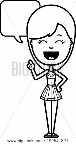 Talking Cartoon Cheerleader